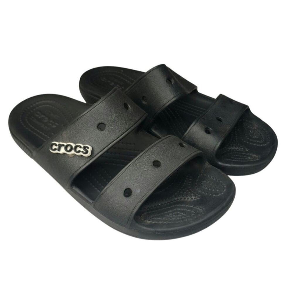Crocs Classic Sandals Womens Size 9 Black Beach Outdoor